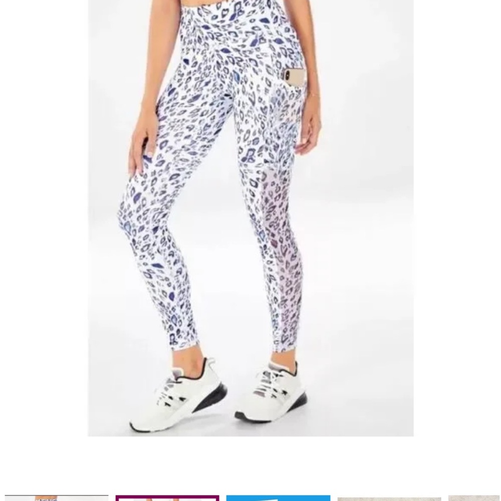 Fabletics Powerhold Leggings: Purple Leopard Print